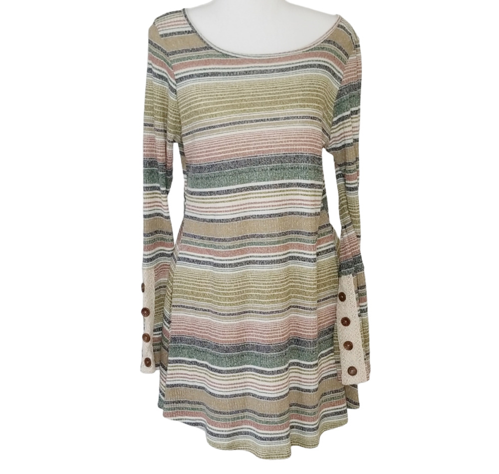 Hershe earth colors multicolored tunic. - Size 2XL